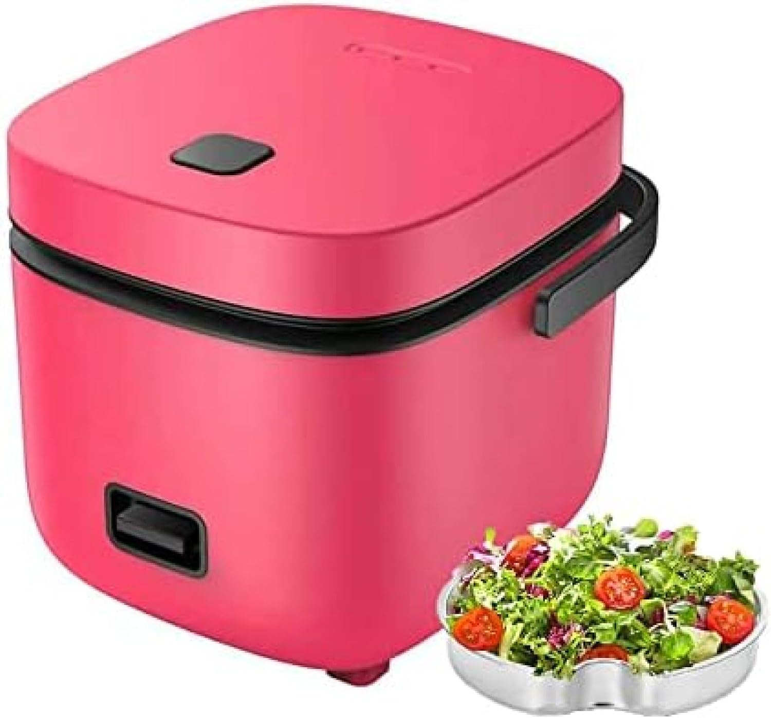 Perfect Rice Cooker Small For 2, Japanese Rice Cooker 1.2 Litre, Non Stick Rice Pot With Steamer,Red,bonny369