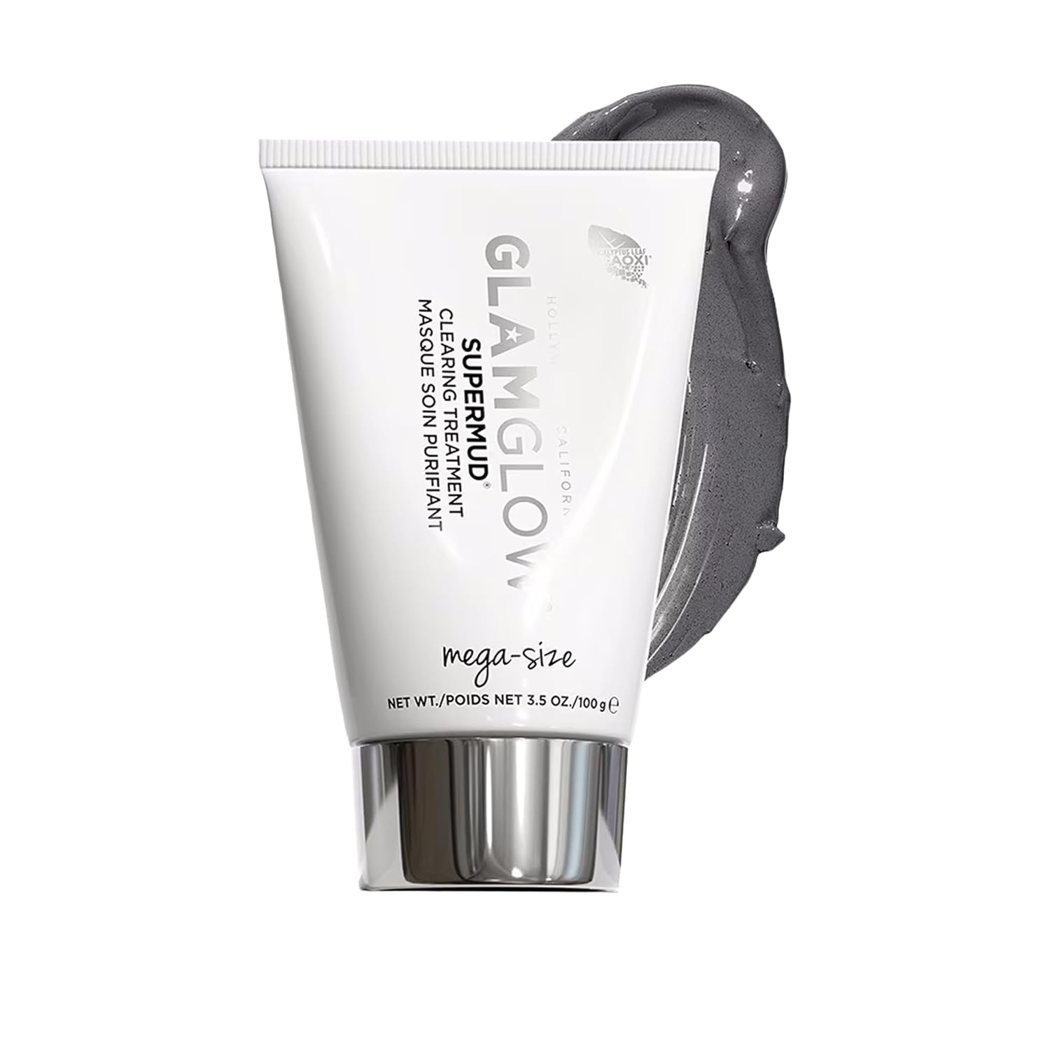 Glamglow SUPERMUD Instant Clearing Treatment Face Mask | For Acne Prone Skin and Oily Complexion | Charcoal Mud Mask for Blackhead Remover and Pore Minimizer Skincare