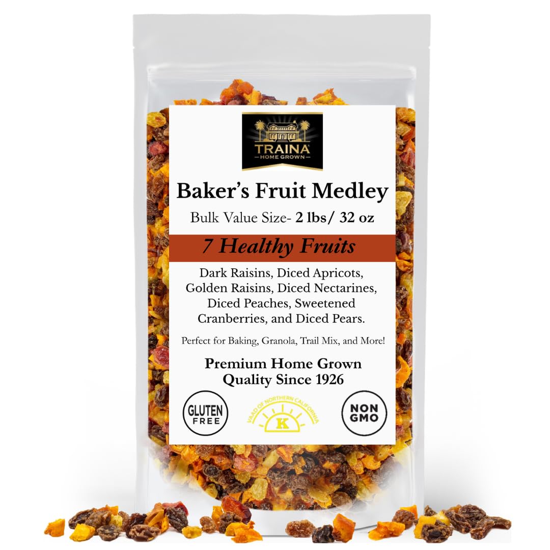 Traina Home Grown Baker's Dried Fruit Medley- Dried Fruit (2lb / 32oz)