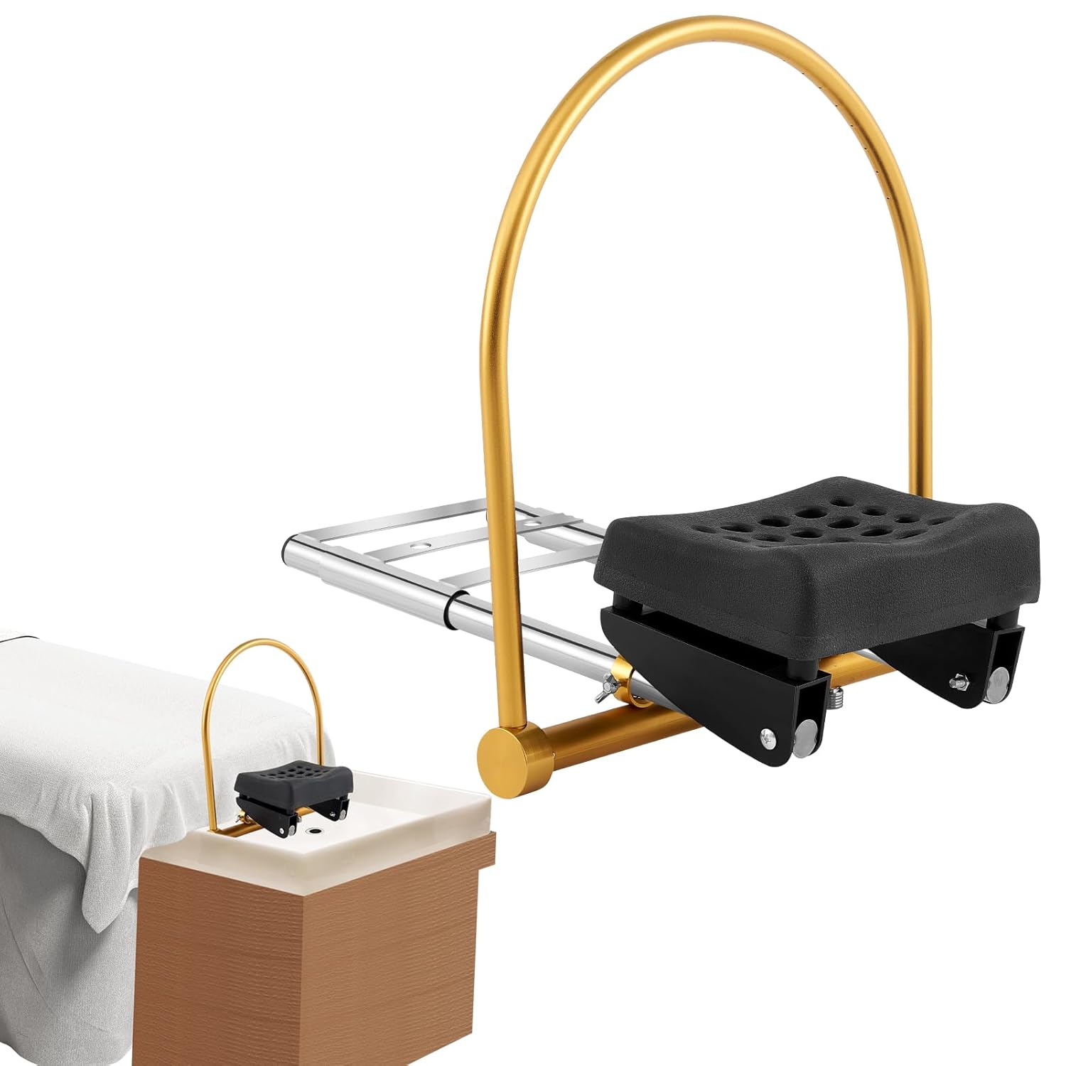 Water Circulation Hair Head Spa Equipment with Pillow Water Circulation Frame Rack Shampoo Bed Accessories for Hair Treatment Fumigation Salon Barber Shop