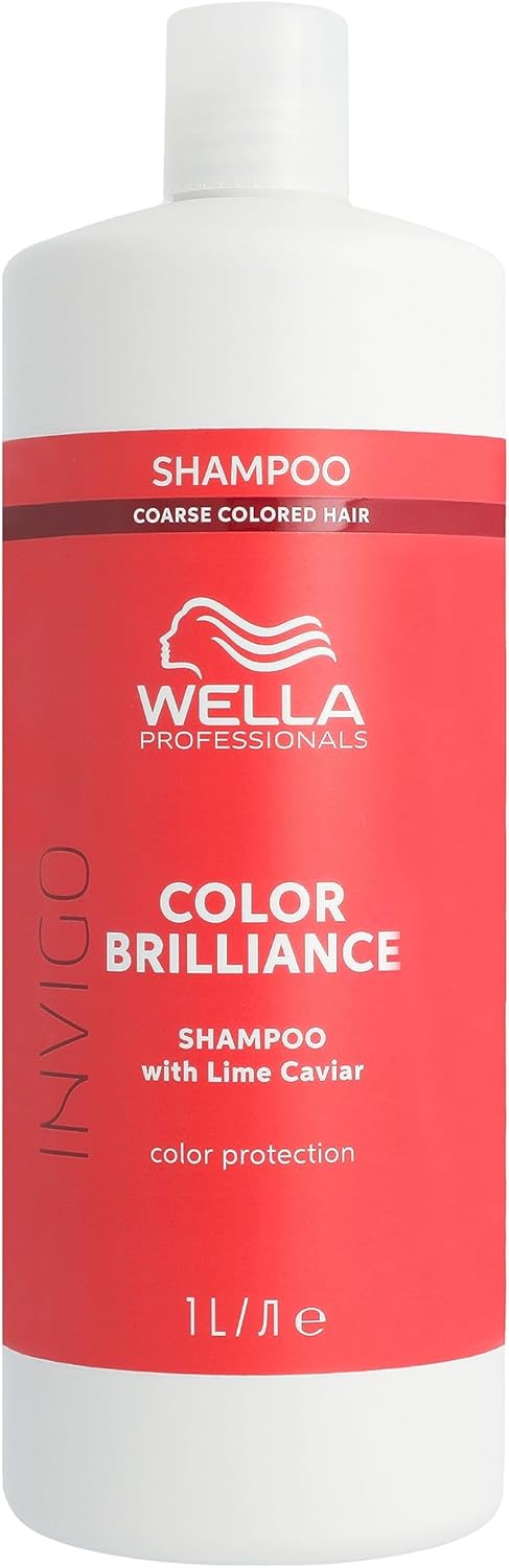 Wella Professionals Invigo Color Brilliance Professional Hair Care, Colour Protection Shampoo for Coarse Hair, Vibrant Hair Colour