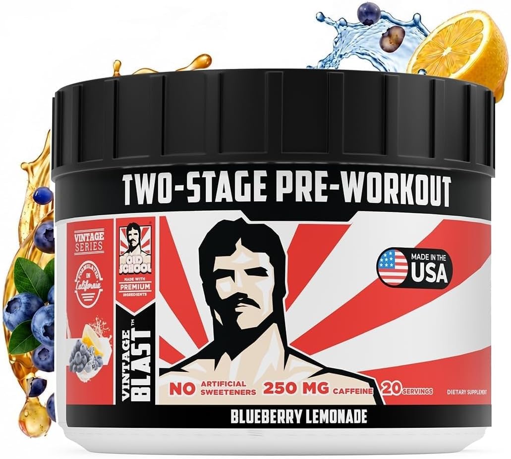 Old School Labs 2 Stage Pre Workout Powder for Massive Pump, Energy & Focus