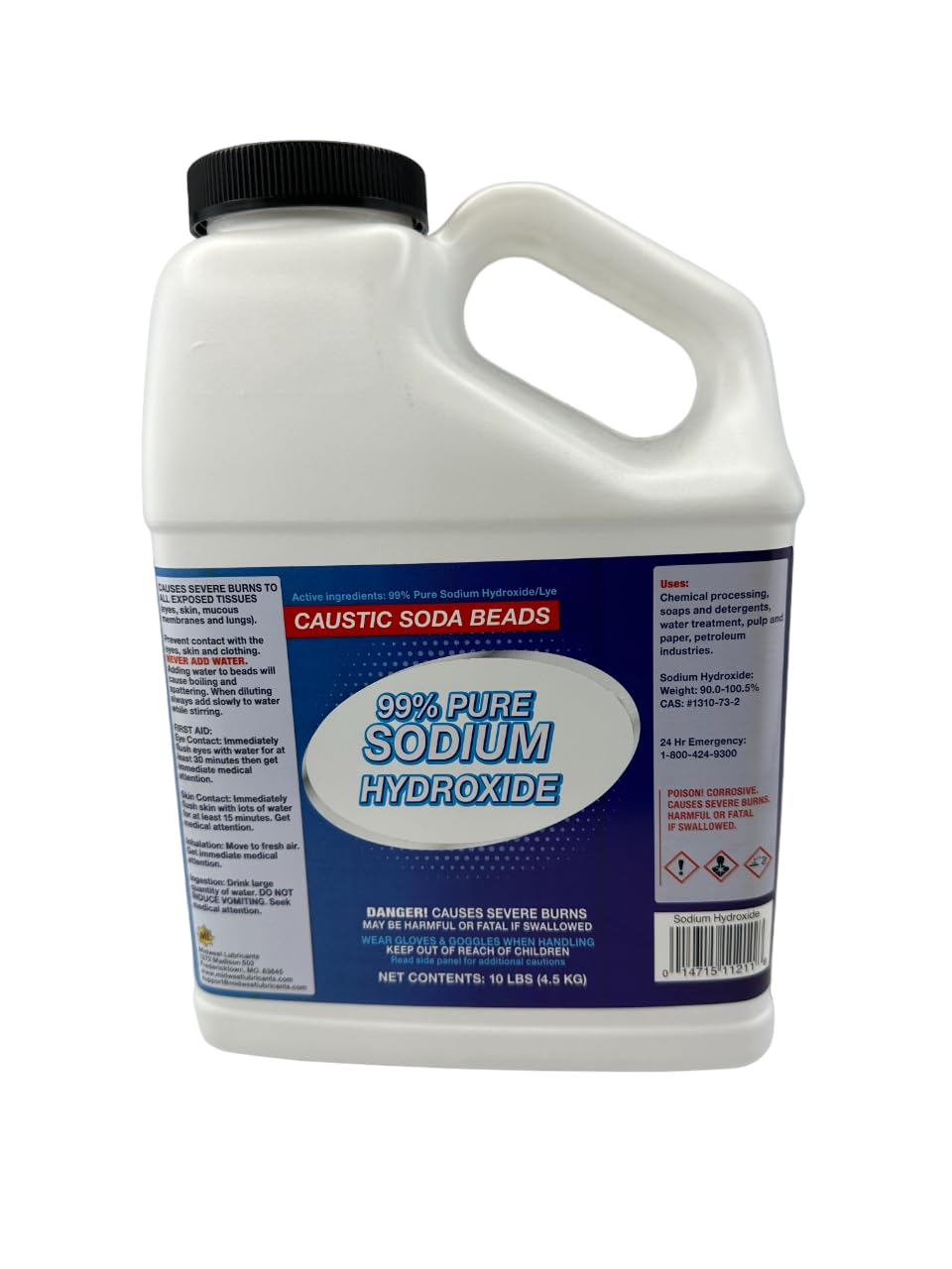 Sodium Hydroxide - Lye (Caustic Soda Beads) 10lb