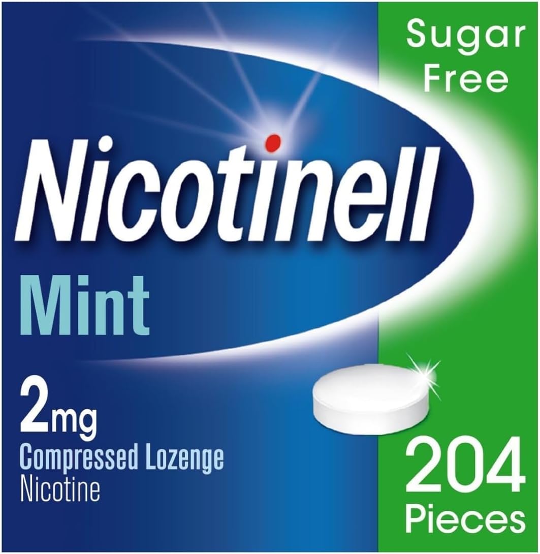 Nicotinell Mint Lozenge 2mg (204 Lozenges), Nicotine Lozenges, Mega Pack