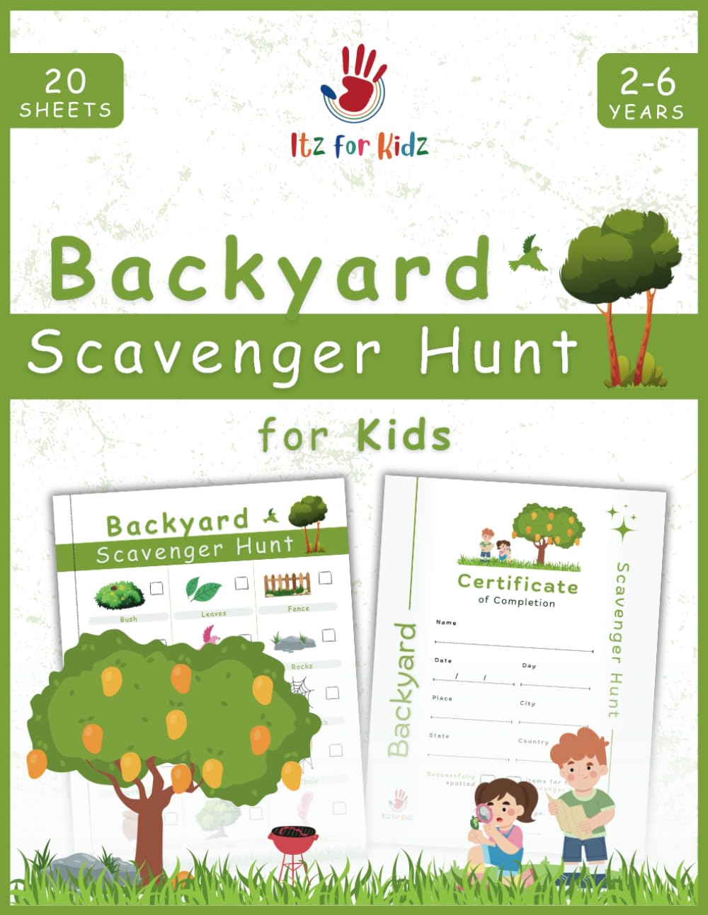 Backyard Scavenger Hunt for Kids: Outdoor Adventure Activities with Completion Certificates for Fun and Learning | Itz for Kidz (Scavenger Hunt for Kids from Itz for Kidz)