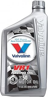 ValvolineMotor Oil, VR1, 50W, Conventional, 1 qt Bottle, Each