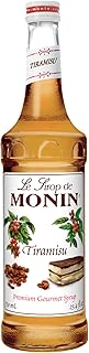 Monin - Tiramisu Syrup, Rich Flavors of Custard, Cocoa, Coffee, & Rum, Great for Hot or Iced Coffee, Dessert Cocktails, & Shakes, Vegan, Non-GMO, Gluten-Free (750 ml)