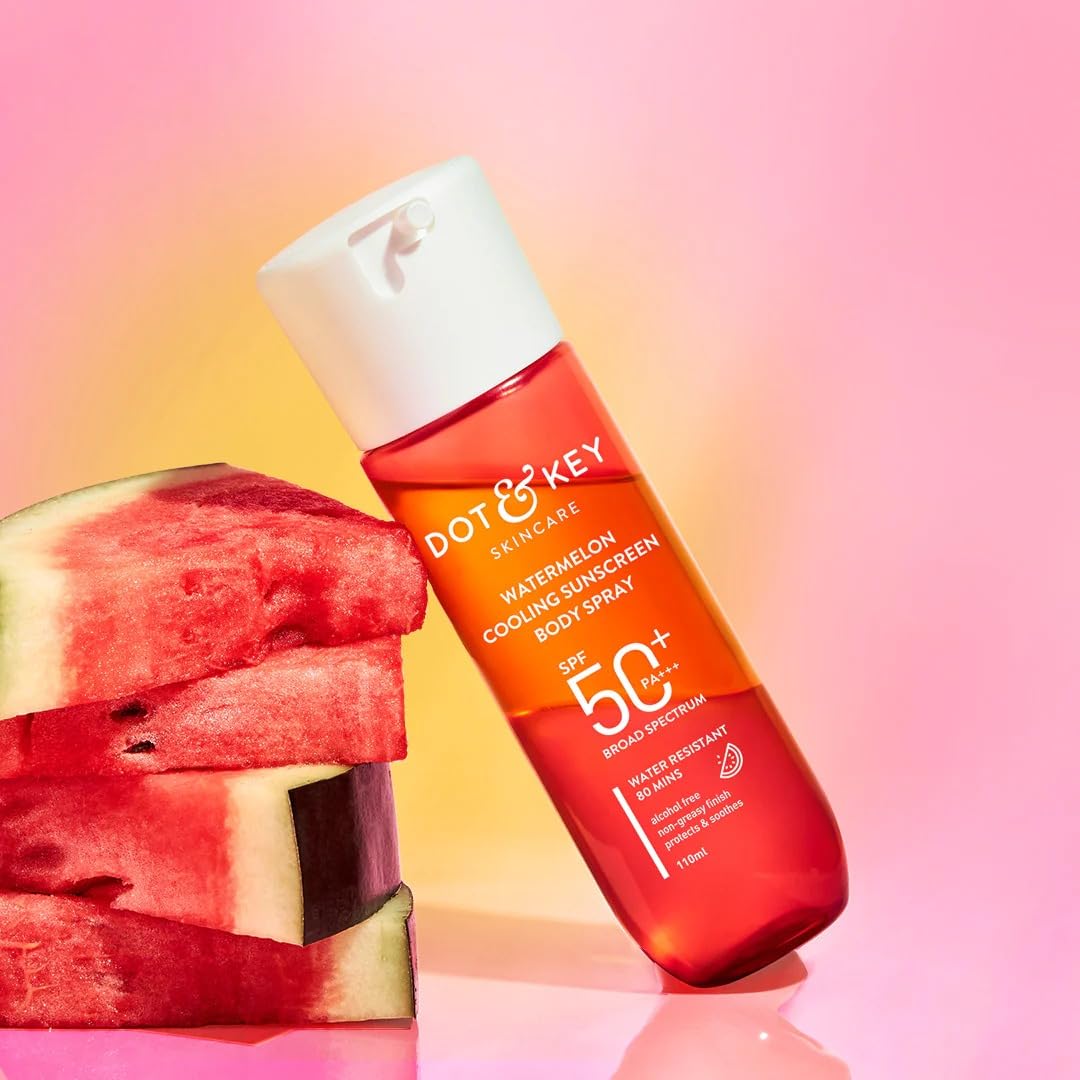 Dott & Keyy Watermelon Cooling Sunscreen Body Spray, SPF 50+ PA+++, 110 ml