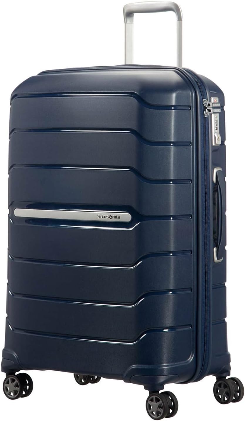 Samsonite Flux - Spinner L, Expandable Suitcase, 75 cm, 99/111 L, Navy Blue (Navy Blue)
