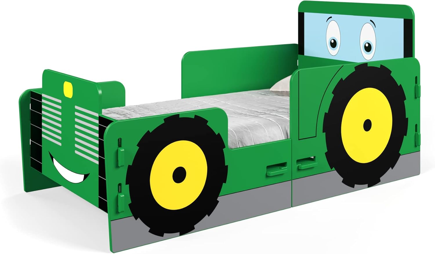 Kidsaw Tractor Ted Junior Toddler Bed, Green