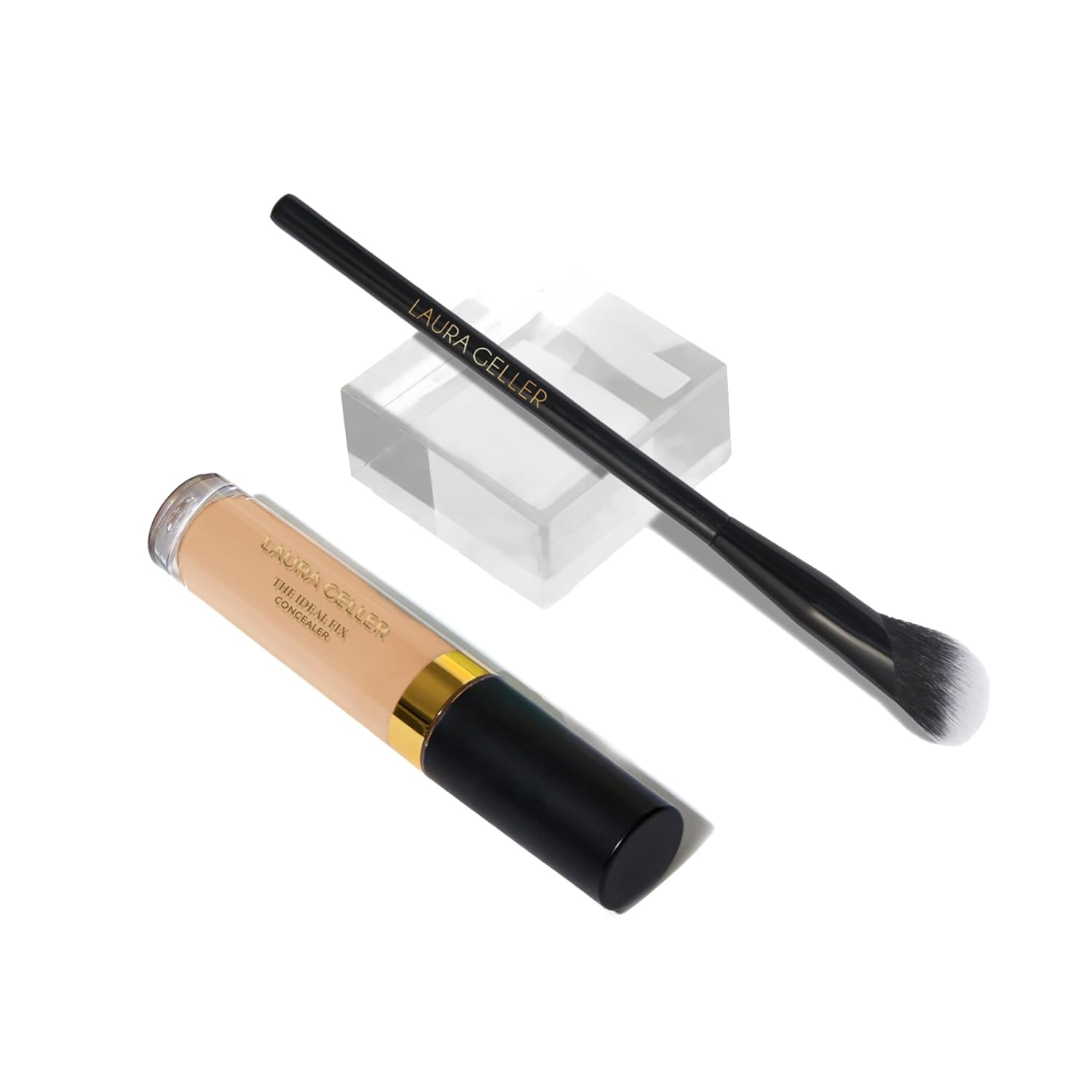 LAURA GELLER NEW YORK The Under Cover Kit: Ideal Fix Concealer + Precision Angled Concealer Brush (03 Light)