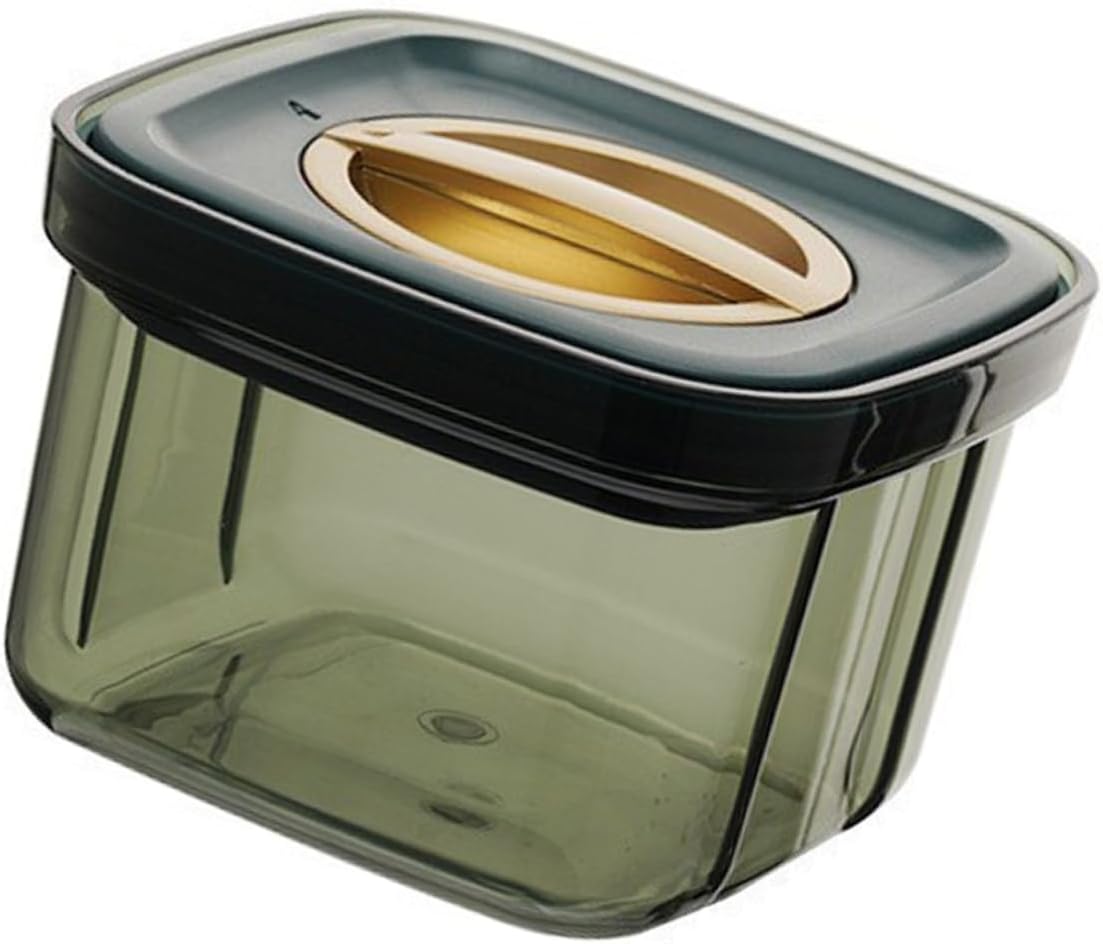 Wakauto Airtight Cereal Storage Container Food-Grade Sealed Grains Box Rotating Lid Kitchen Storage for Pantry Staples