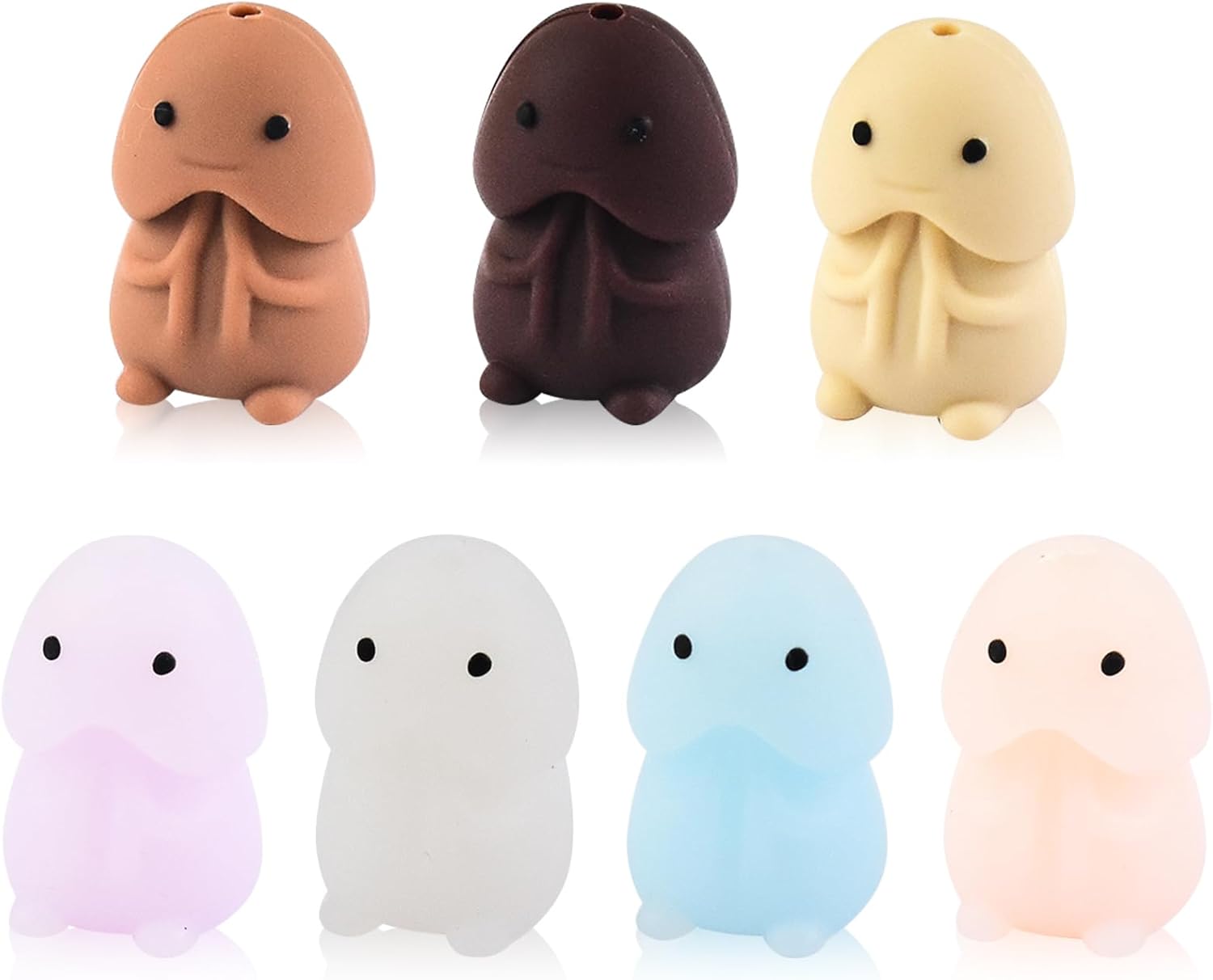 7 PCS 3D Silicone Focal Beads for Pens, Funny Shape Focal Beads Bulk for Keychain Bracelet Necklace Making, Handmade Crafts Supplies