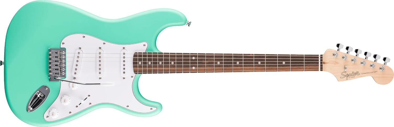 Fender Squier Debut Stratocaster Beginner Electric Guitar, Sea Foam Green