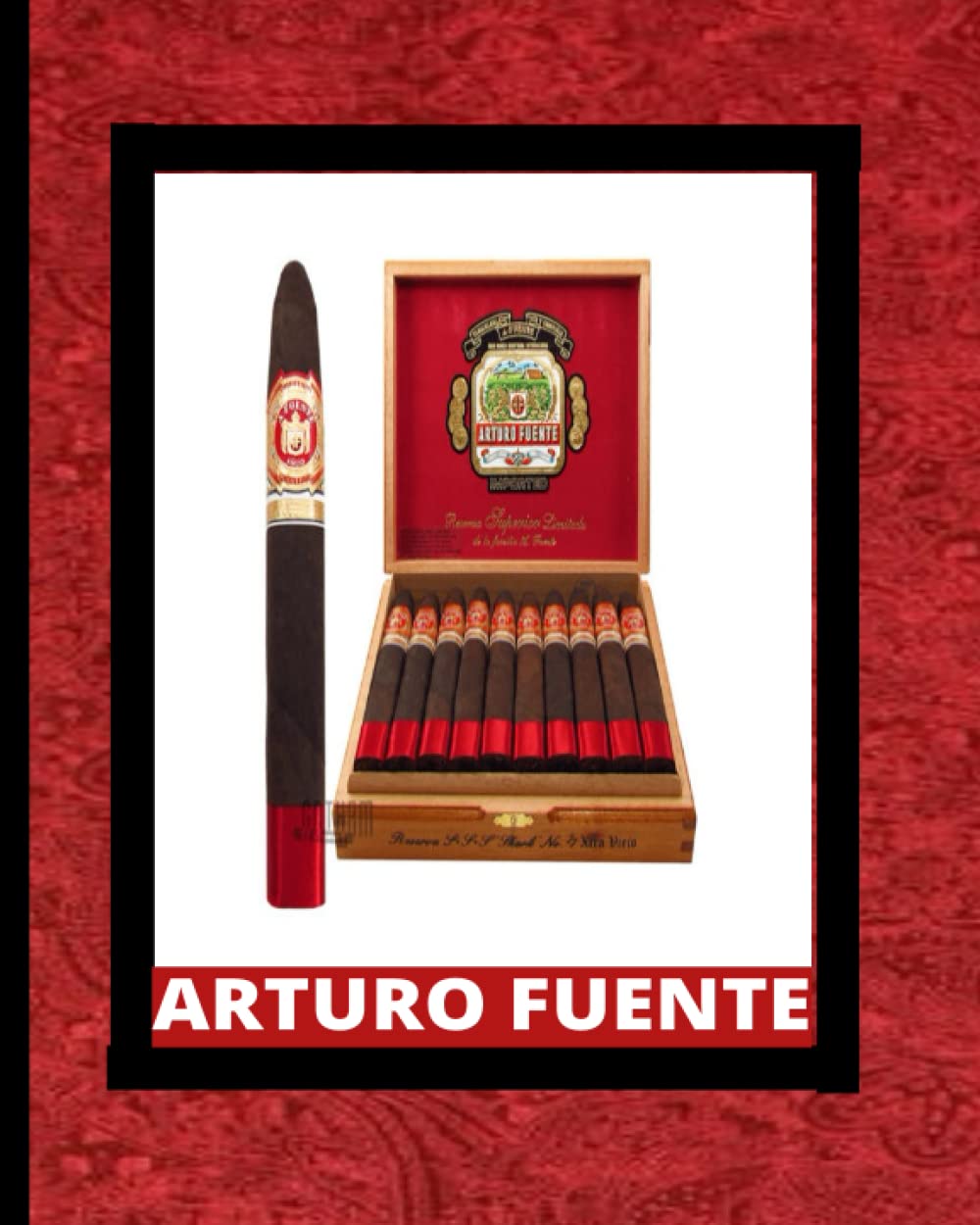 Arturo Fuente Vintage Cigar Box Brand Notebook 8 x 10 inches 140 Wide Ruled pages