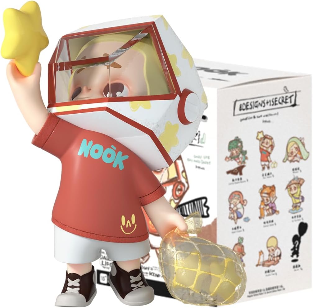 52TOYS Nook The Kid 1PC Action Figure, Collectible Toy Kawaii Creative Gift Room Decor Desktop Decoration 3.5 Inch, Gift for Birthday Party