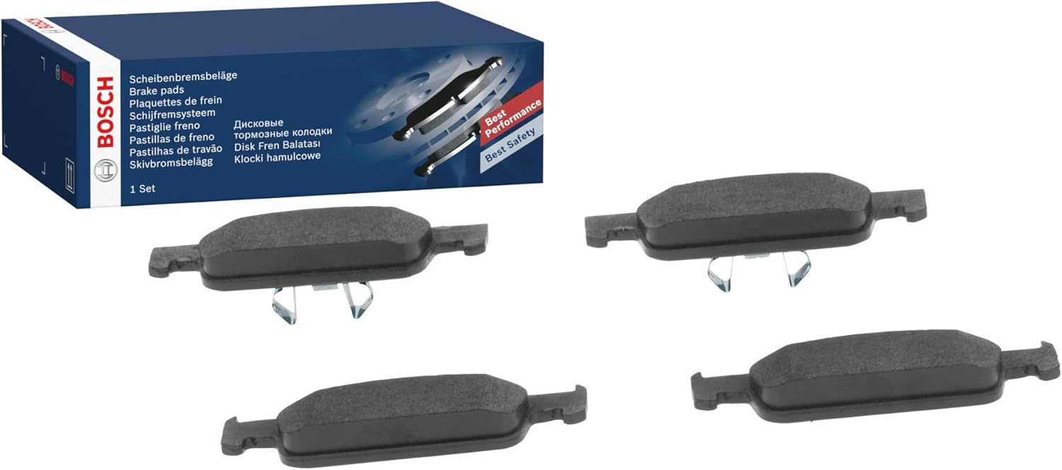 Bosch BP1506 - Brake Pads Car Front Axle - Bosch Quality - Reduced Noise and Dust - ECE-R90 Certified - Copper-Free - 1 Set of 4 Pads
