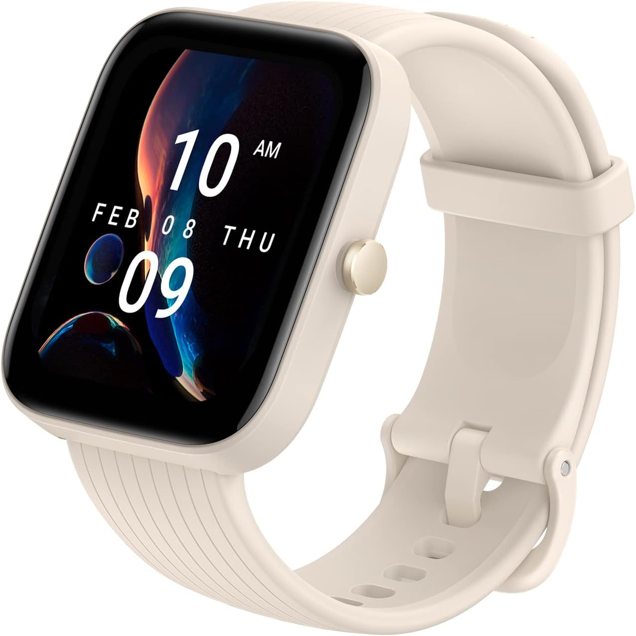 Amazfit Bip 3 Pro Smart Watch, Step Tracking, Heart Rate Monitor, Blood Oxygen Measurement, GPS, 14-Day Battery Life, Sleep Quality Analysis, Customizable Watch Faces (Cream)