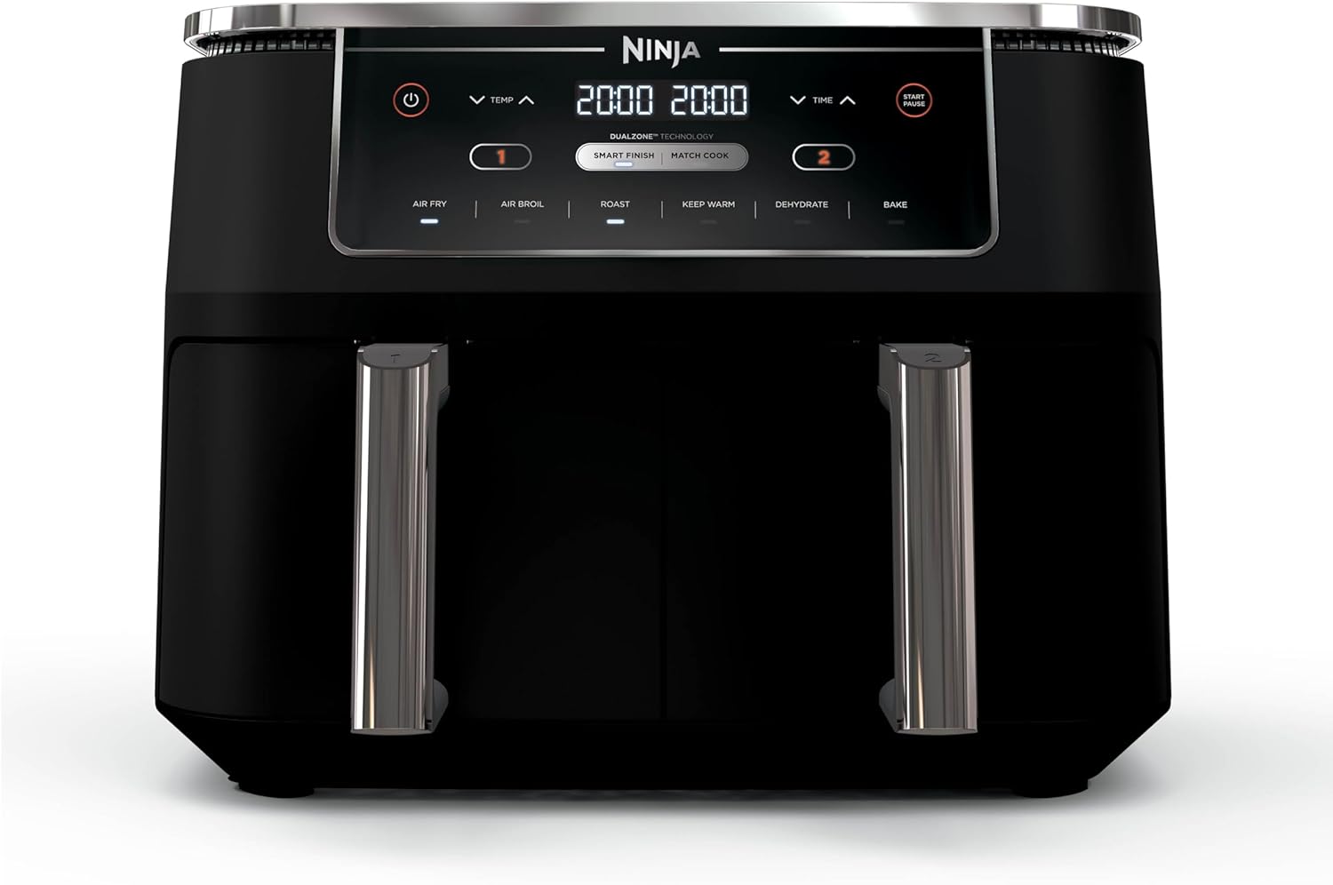 Ninja Air Fryer, Roast, Bake, Air Fry, Crisps, Broil, Reheats, Keep Warm, 10-in-1, Fries, Frozen Food, Veggies, and Meat, Quick Meals, Healthy Meals, Less Oil, 10 QT, Black, DZ302