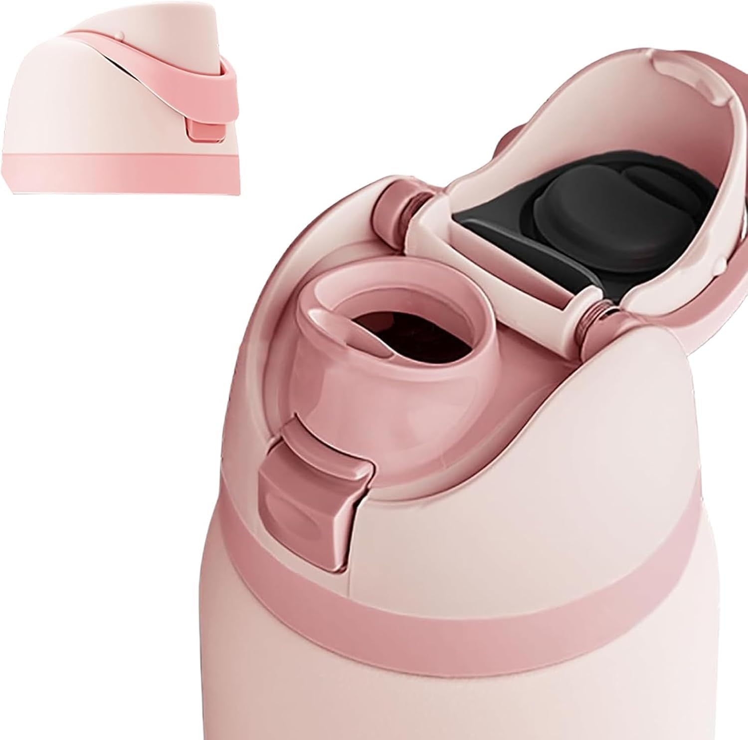 Replacement Cap for Owala Freesip, One Button Water Bottle Top Lid - BPA-Free, Compatible with 16oz, 24oz, 32oz, 40oz Cup - Pink