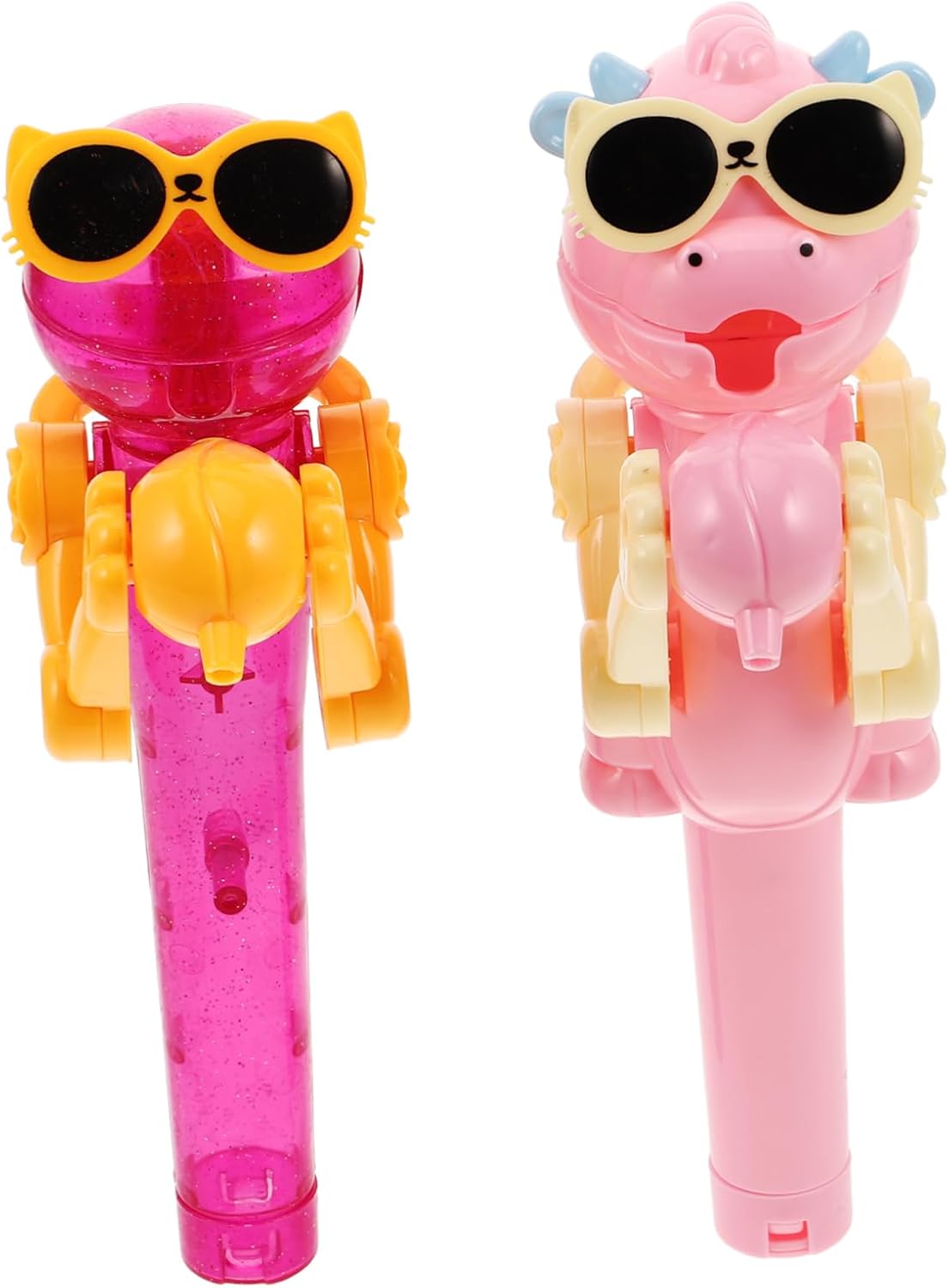 BESTonZON 2pcs Lollipop Machine Tots Toys Lolly Pops Candy Lollipops Lollipop Creating Clear Chocolate Holder Dinosaur Lollipop Holder Dinosaur Toys Sucker Holder Lollipop Holder Bag Plastic