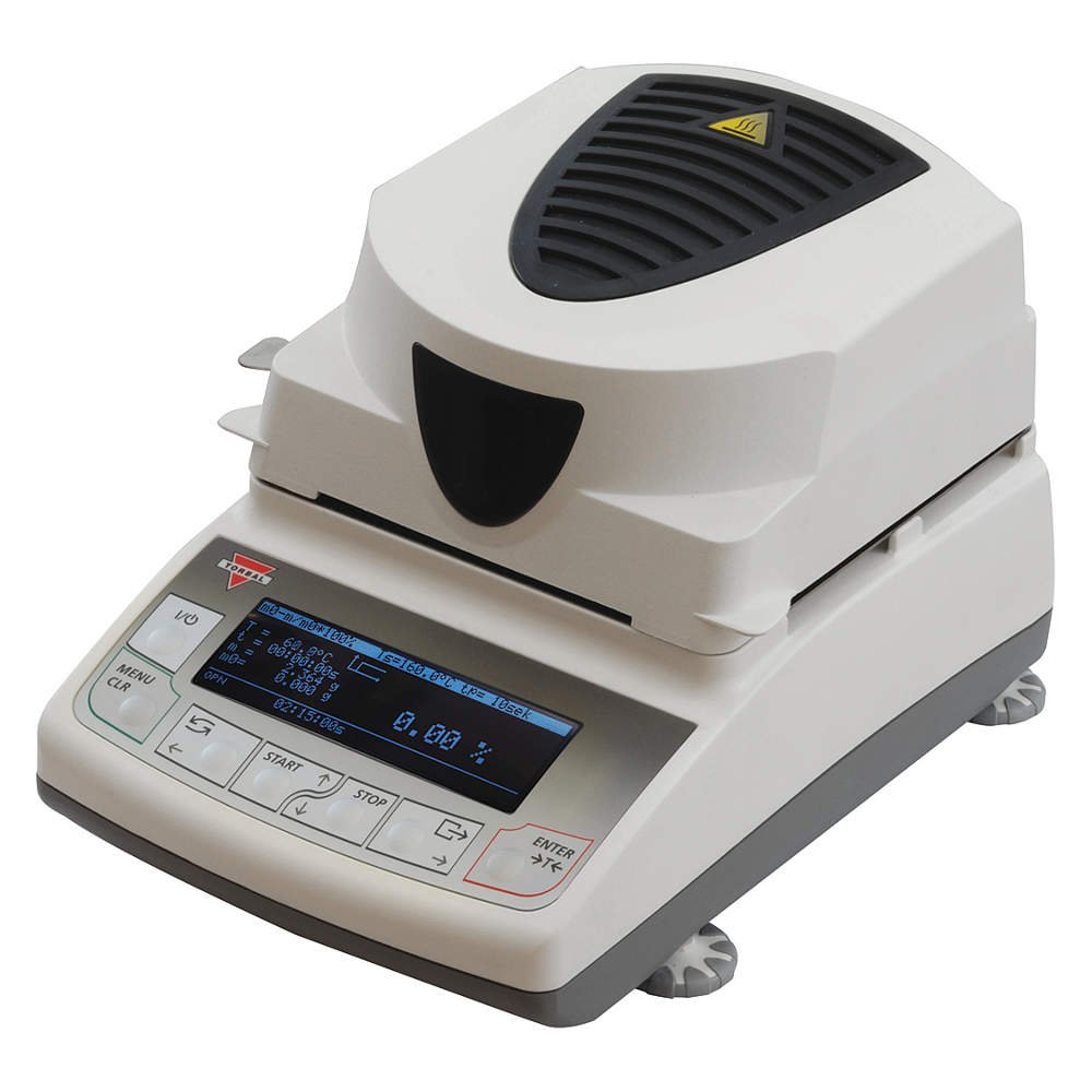 ATS120 Moisture Analyzer, 0.01% Readability, 160C, 120g x 0.001g, Backlit Graphical LCD Display, USB Interface, Compact Design, 4 Drying Modes