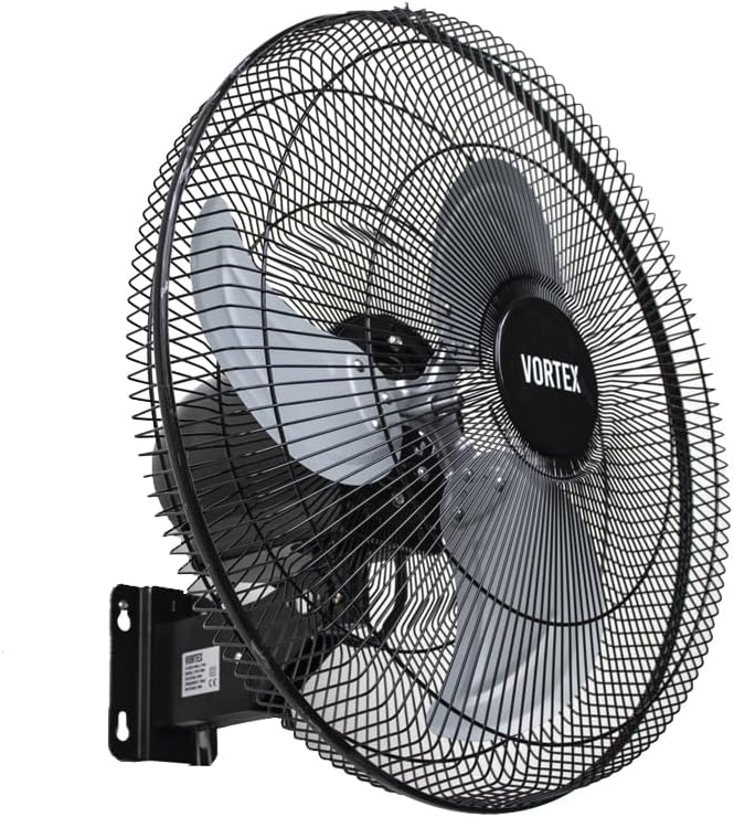 18” Wall Mounted Oscillating Fan – Heavy-Duty Pull Cord Wall Fan with 3 Speed Settings – Quiet Air Circulator for Home, Bedroom, Office, Gym & Greenhouse Cooling