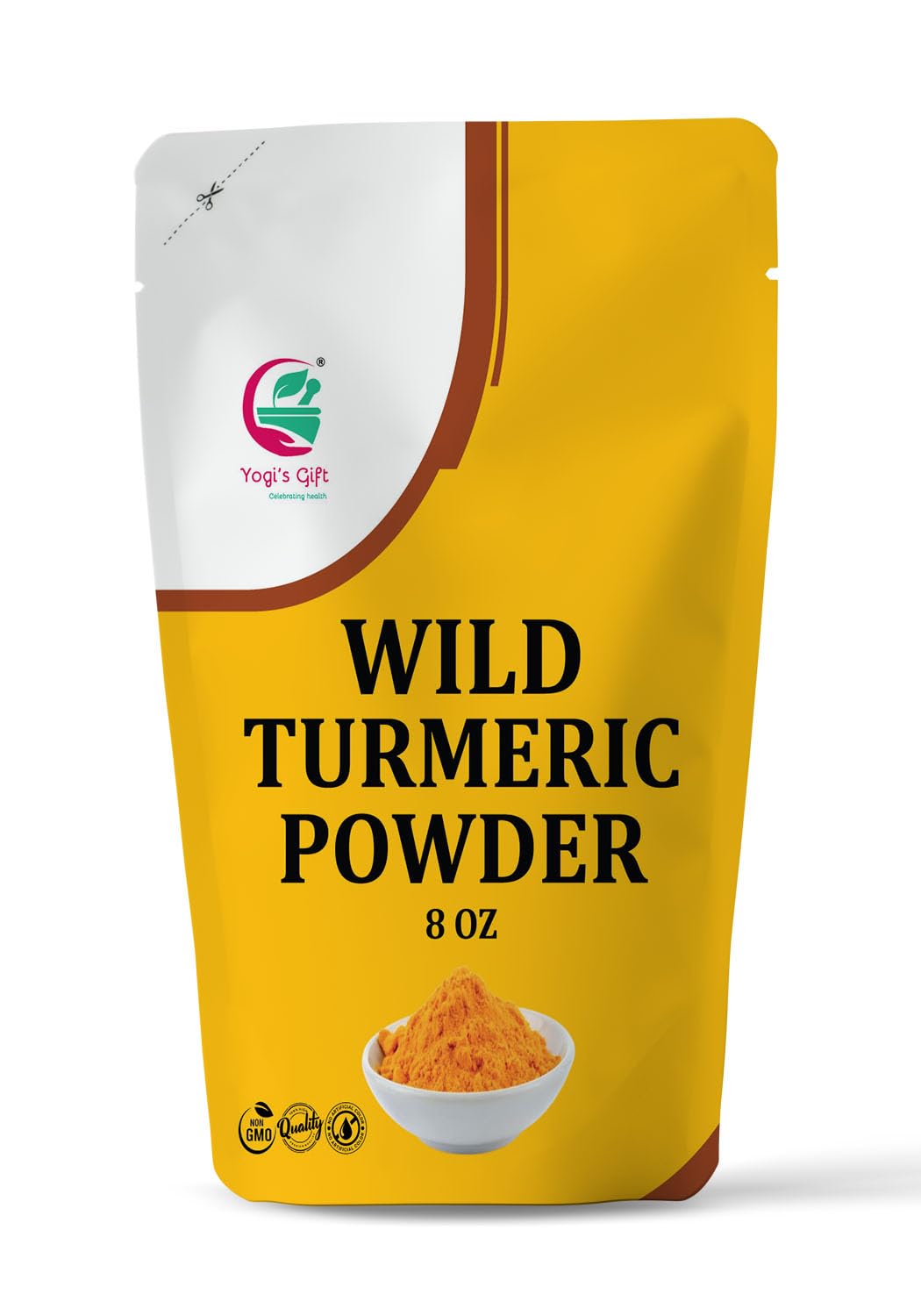 Yogi's Gift® Wild Turmeric Powder 8 oz | Kasturi Manjal | AKA Amba Haldi