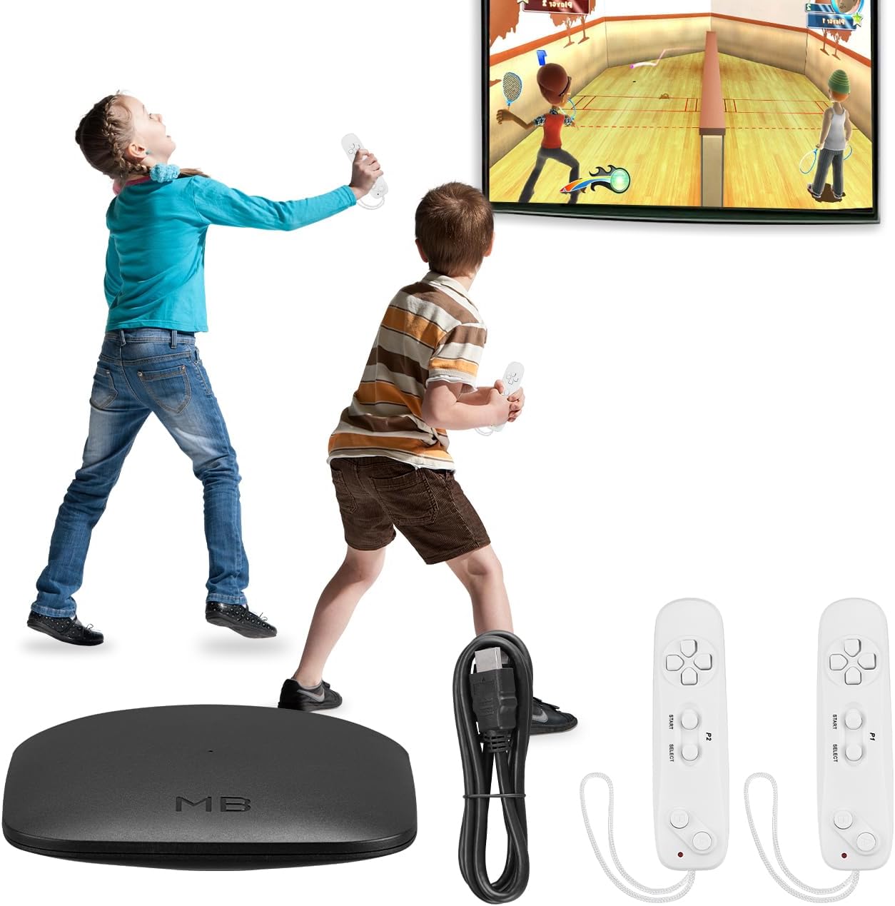TV Game Console with 883+ Games, Handheld Retro Video Game Console for& Adults, Game System with 2 Game Controller, TV Plug& Play, Birthday Toy for Boys& Girls Age (White-883)