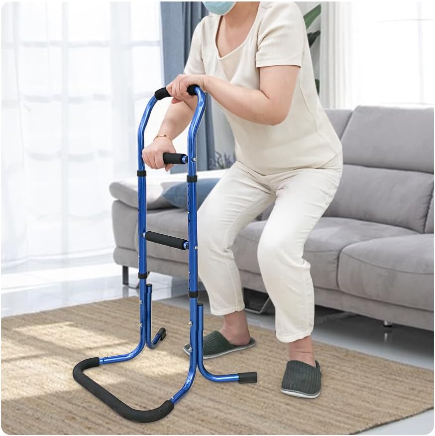 Stand Assist Aid for Elderly Chair Lift Devices for Seniors Standing Supports Couch Rails Sit to Stand Lift Adults Walking Assistance Portable Patient Mobility Aids for Sofa, Recliner Chair (Blue)