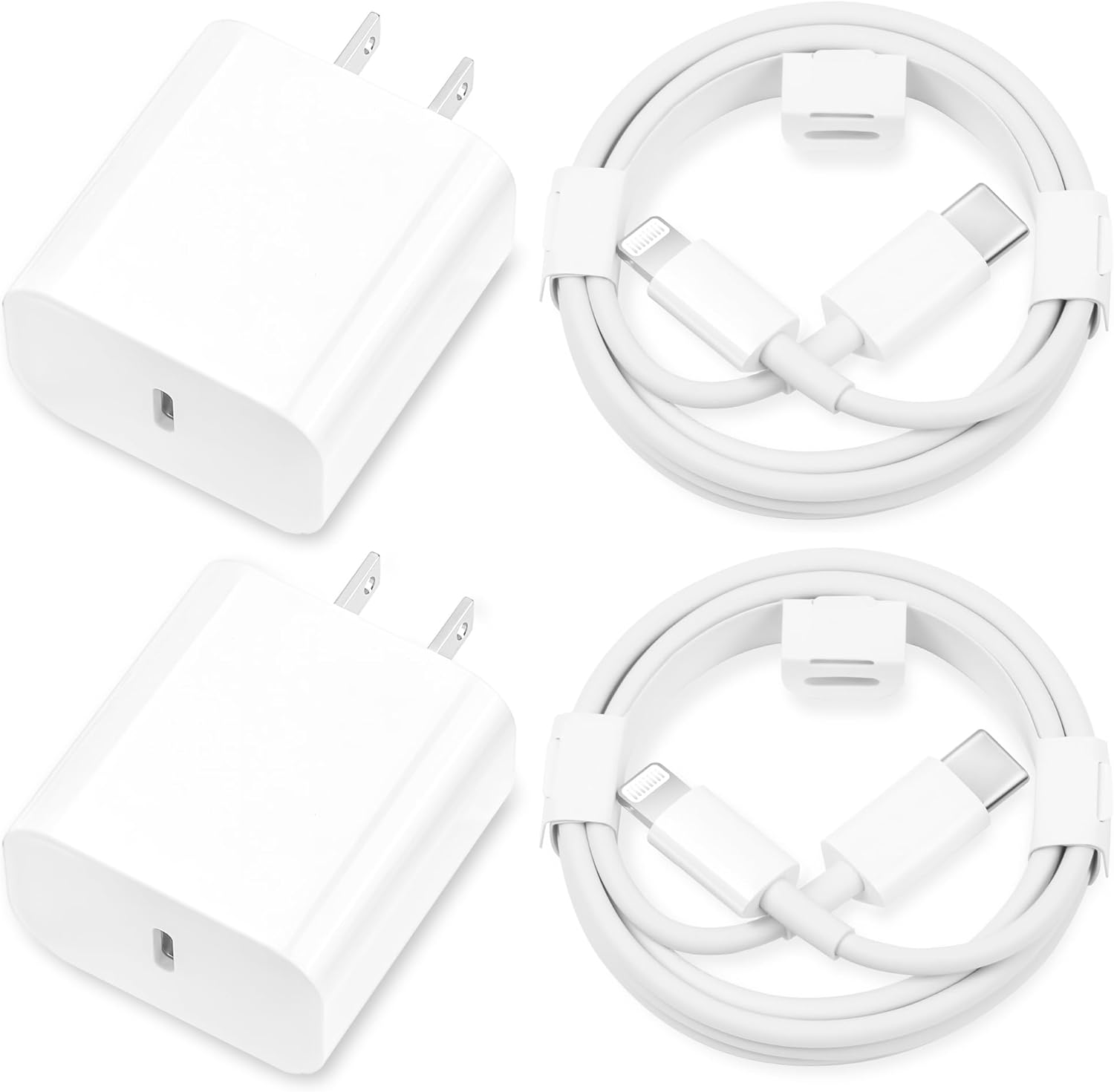 iPhone Charger Fast Charging,[Apple MFi Certified] 2Pack 20W Type C Fast Charger Block with 6FT USB C to Lightning Cable Compatible for iPhone 14/13/12/11 Pro Max/Xs Max/XR/X,iPad