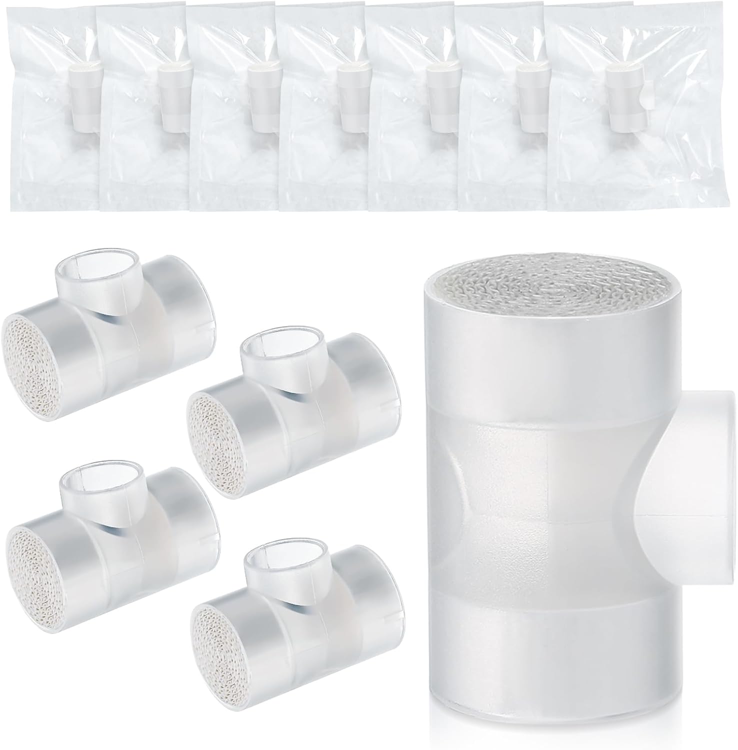 Threlaco 10 Pcs Tracheostomy HME Heat Moisture Exchanger Individually Package Tracheotomy Humidifier Tracheostomy Supplies