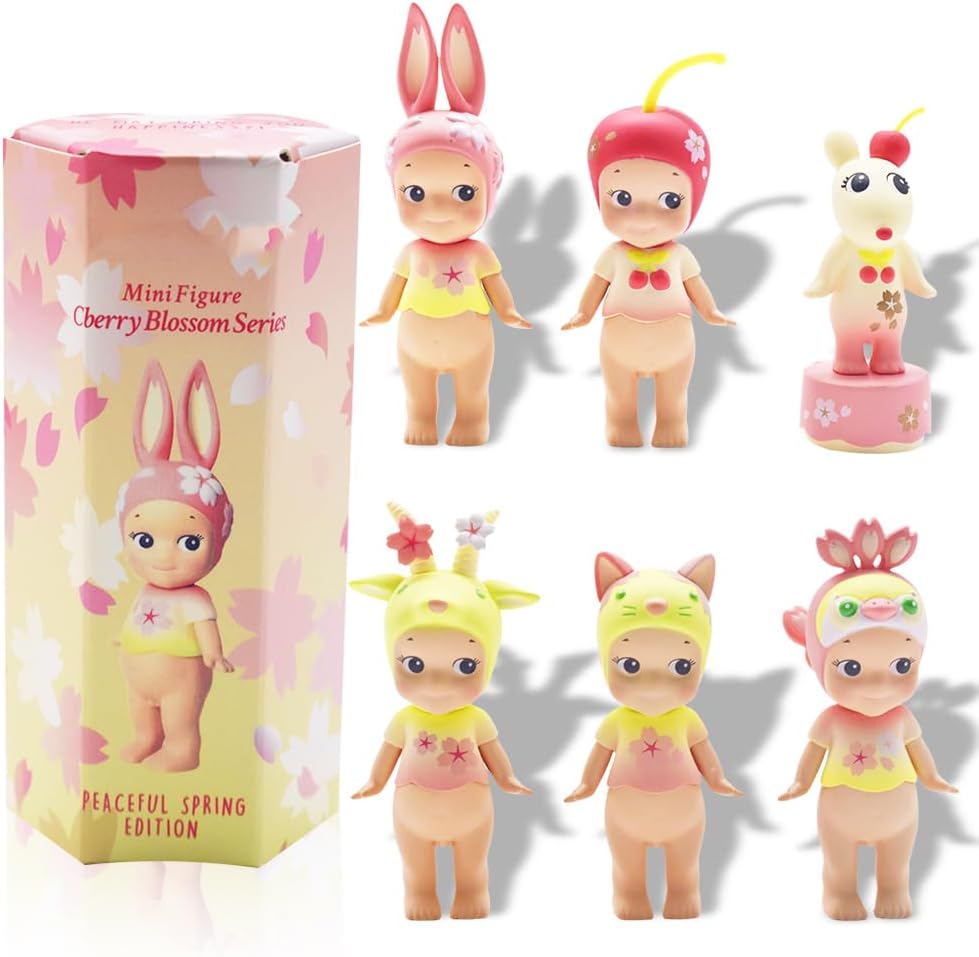 1PCS Mini Angel Anime Figures with Sealed Box,1Pcs Random Angel Statues Decorative Toys,Cute Collectors Figure for Kids Adults,Mini Figure Limited Edition Pink