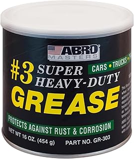 ABRO Masters Super Heavy-Duty #3 Wheel Bearing Grease, 16oz, Sodium-Based, Multi-Purpose Lubricant for Severe Conditions, Ideal for Automotive, Marine, Buses, Trucks, and Tractors