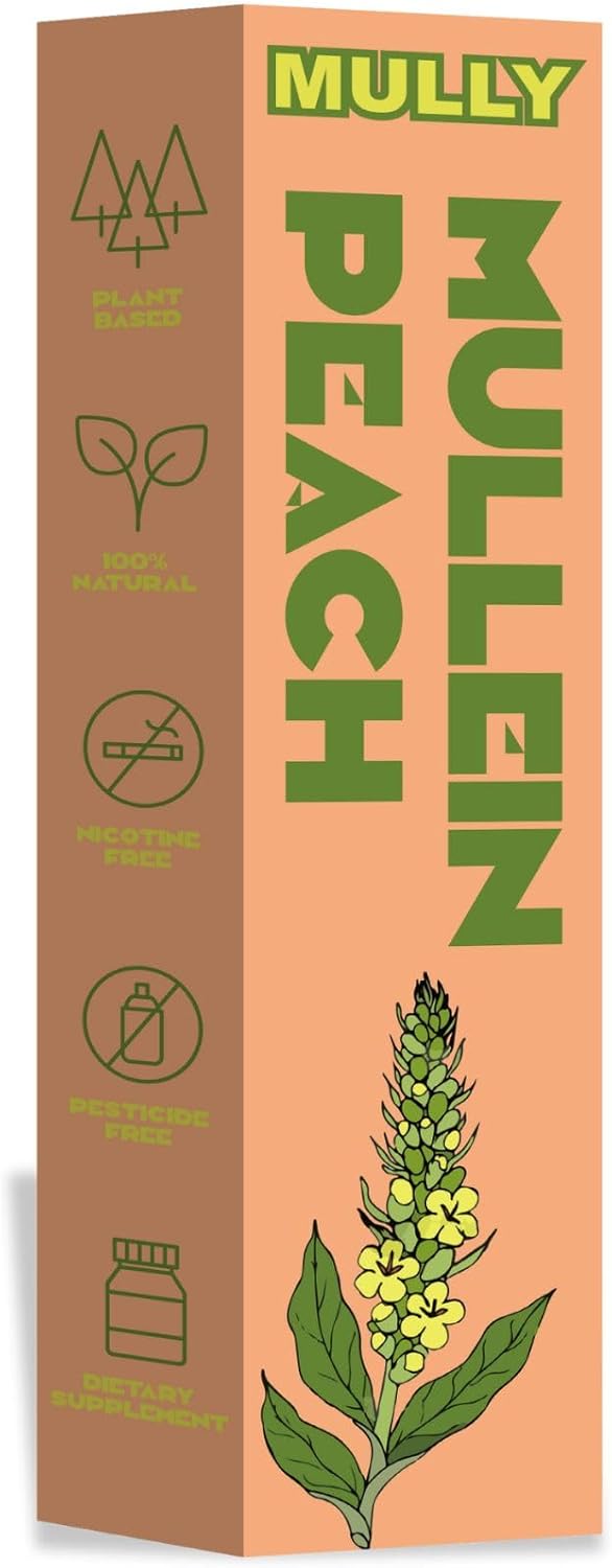 Mullein Herbal Aerosal Pen with Mullein, Peach, Thyme & Eucalyptus – Natural Smoking Alternative for Clearer Breathing & Relaxation