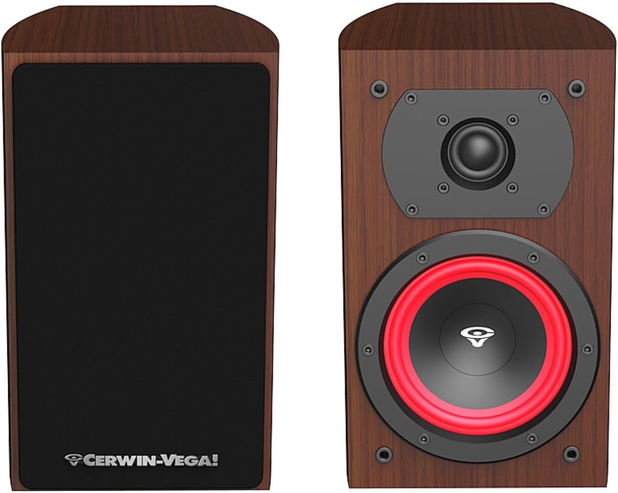 CERWIN-VEGA! Home Audio LA165 6.5 inch 150 Watts 2-Way Bookshelf Speakers Color Expresso