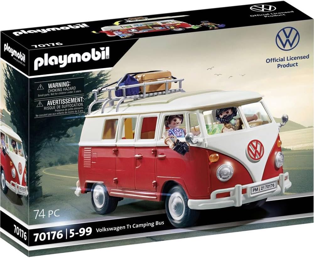 Playmobil 70176 Volkswagen T1 Camping Bus, Multicolor, 51.5 x 38.5 x 12.5 cm