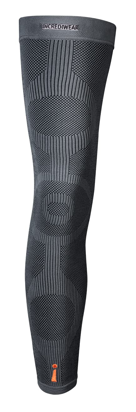 Incrediwear Leg Sleeve – Full Length Long Leg Sleeve for Leg Pain Relief & Muscle Recovery, Helps Reduce Swelling & Inflammation, Promotes Circulation, Leg Sleeves for Men & Women (Charcoal, Medium)