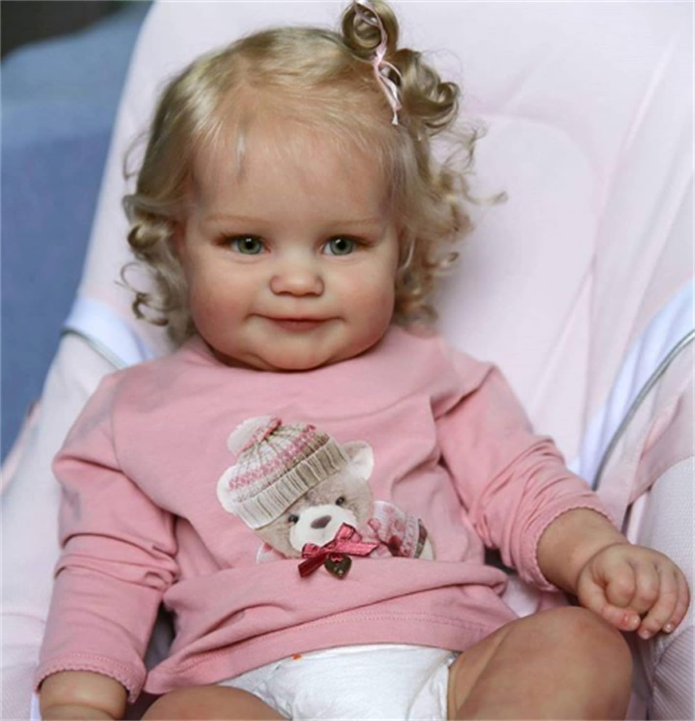 Zero Pam 20 Inch Realistic Baby Dolls Girl Toddler,Lifelike Full Soft Vinyl Body Reborn Baby Dolls with Blonde Hair That Look Real Cute Newborn Babies Doll with Feeding Toy for Kids Age 3+