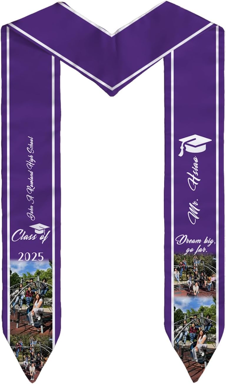 Customize Graduation Shawl Uploading Your Photo Name School Create Personalized congratulatory gift