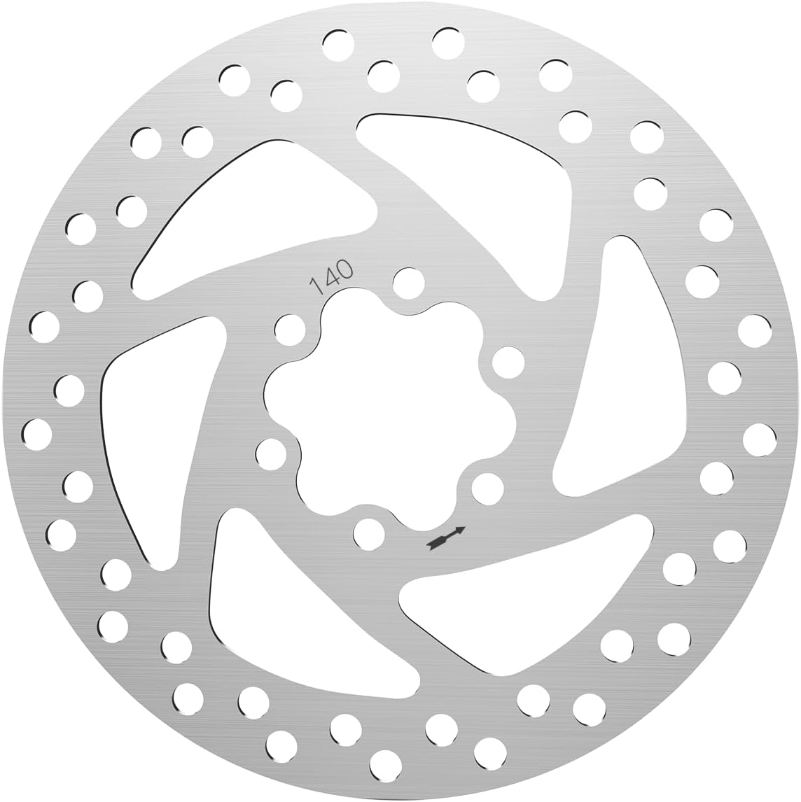 stio 140mm Brake Rotor Pad Compatible with Segway Ninebot KickScooter P65/P100S/F20/F25/F30/F40,KuKirin G2 Max Brakes Parts 6 Holes Rounded Scooter Disc Brake Pad