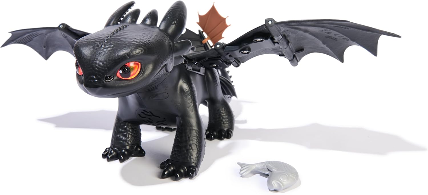 Dreamworks Dragons How to Train Your Dragon, Tame & Train Interactive Toothless, Dragon Toy with 60 Sounds & Reactions, Kids Toys for Boys & Girls Ages 4 & up