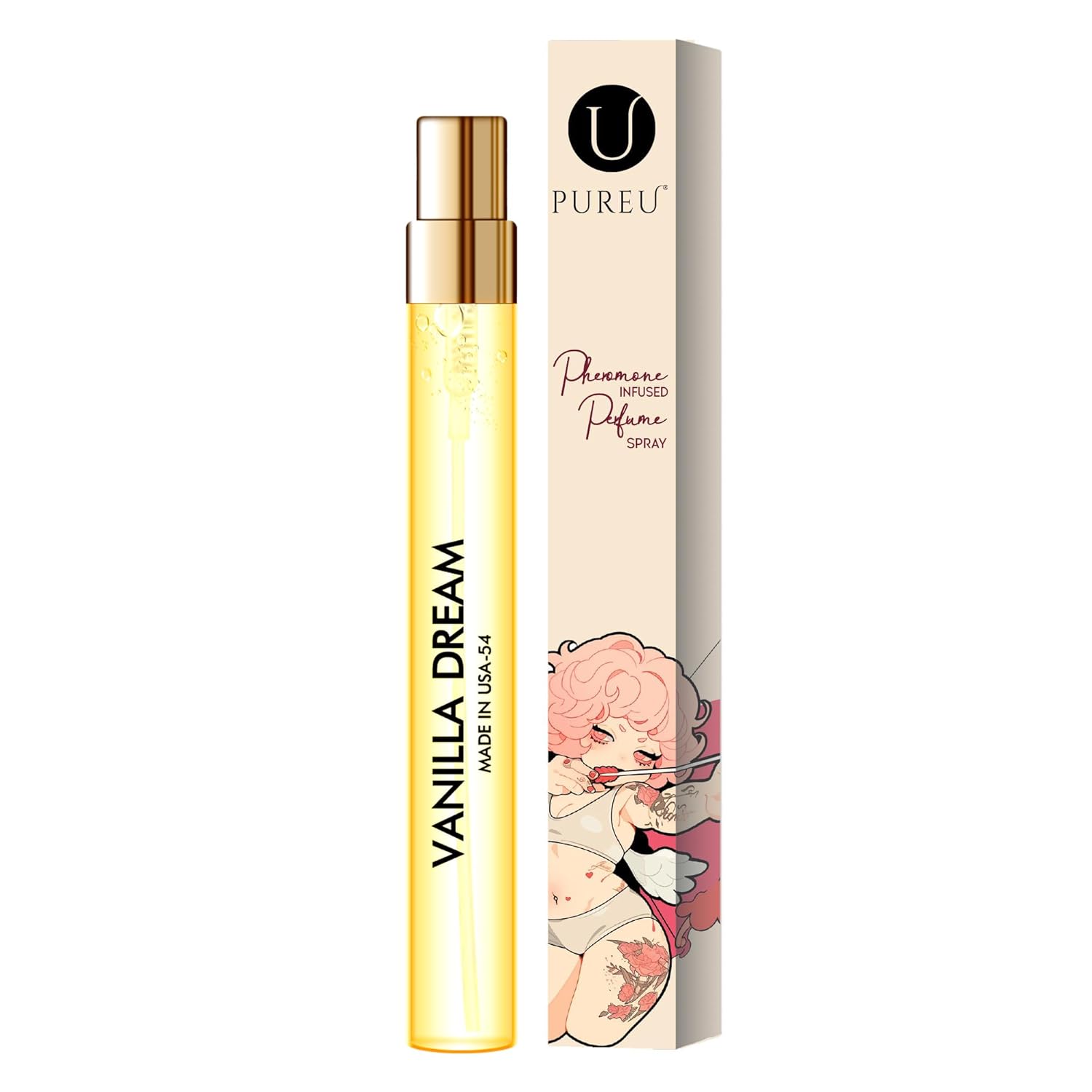 Pheromones Perfumes for Women & Men Amber vanilla Long Lasting Enhanced Scents Pheromone Perfume Oils Cologne for Men Wife Gift Ideas.Travel Size 0.4oz/12 mL-Vanilla Dream
