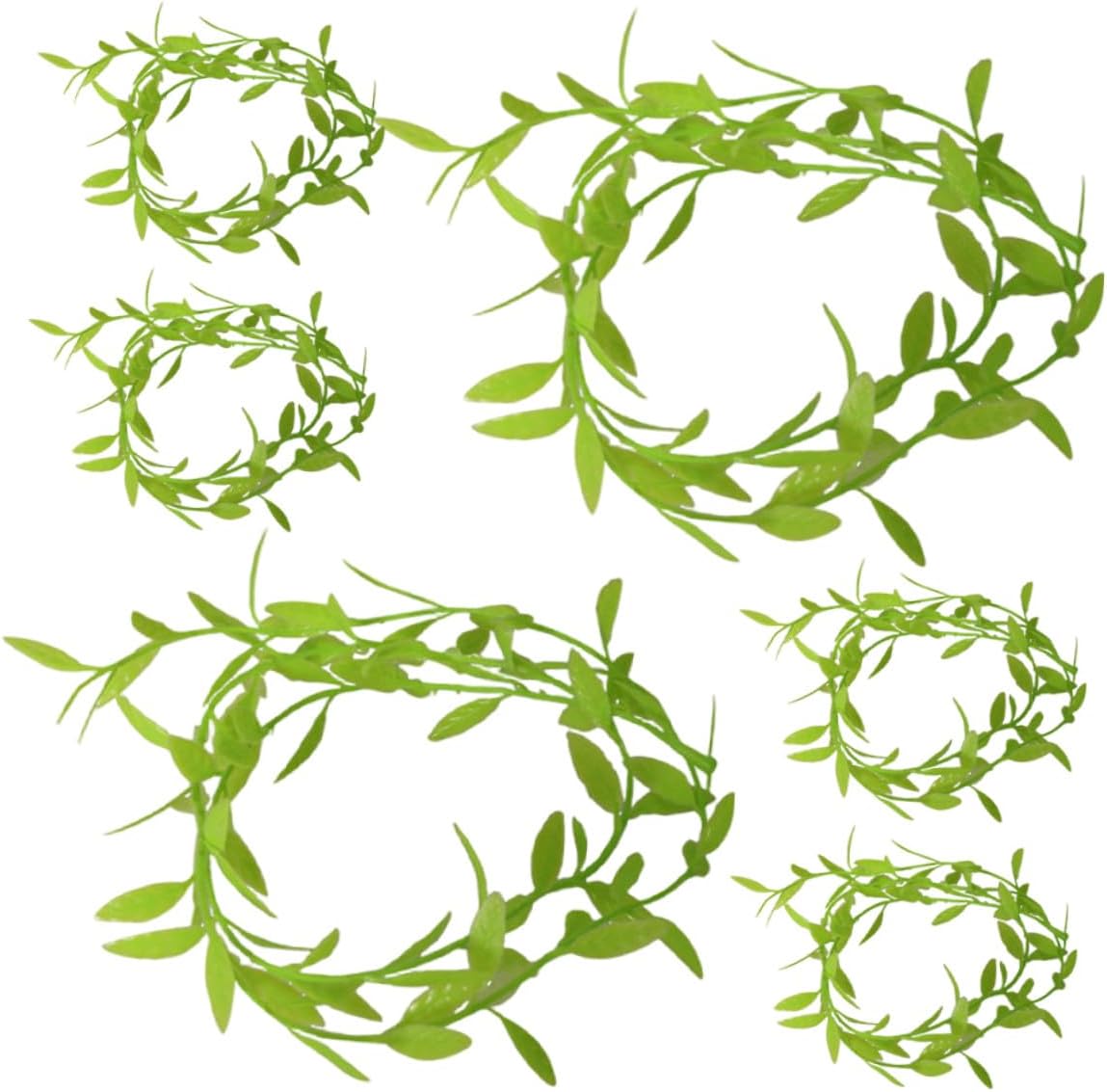 Ipetboom 6pcs Mini Artificial Leaf Vines Lightweight Faux Greenery for Dollhouse Garden Model Home Decor Realistic Miniature Fake Vines for Seasonal Display and Crafting