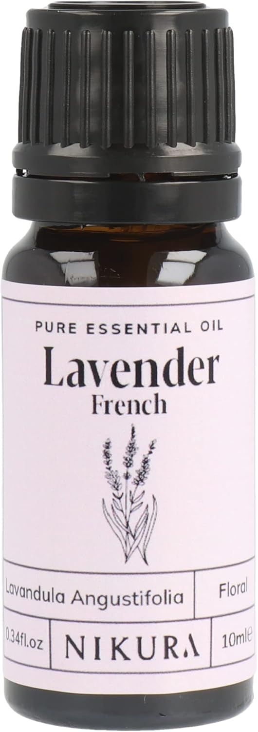 Nikura French Lavender Essential Oil - 10ml | 100% Pure Natural Oils | Lavender Oil For Sleep, Aromatherapy, Diffusers for Home | Vegan & UK Made
