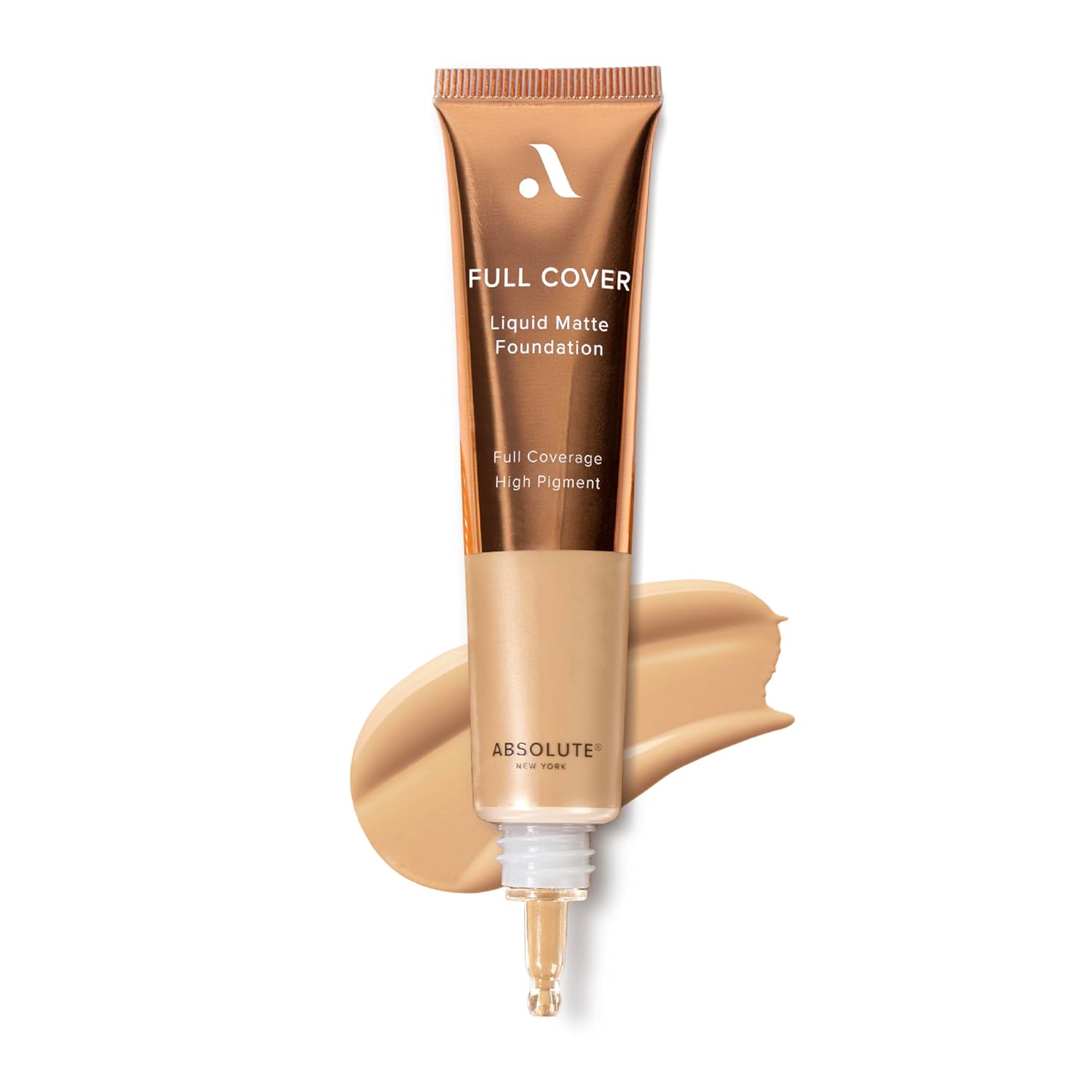 Absolute New York MFFD02 Full Cover Liquid Matte Foundation; Creamy Oil Free Formula with Dropper Tip; Natural Matte Finish