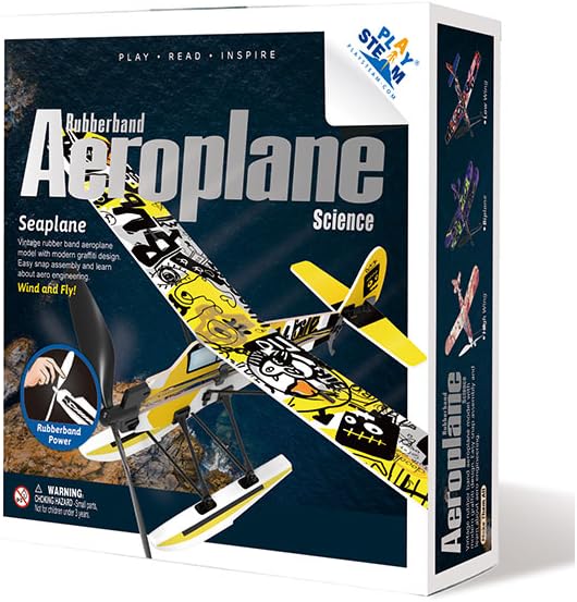PLAYSTEM Rubber Band Aeroplane Seaplane STEM Kit
