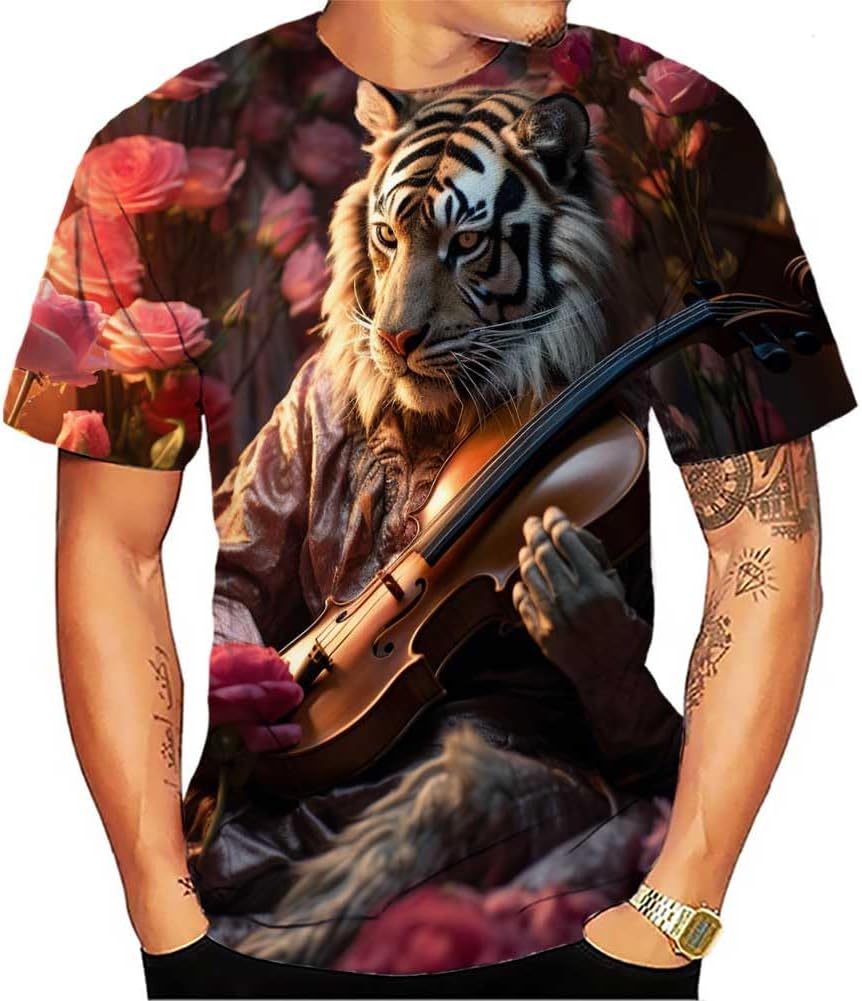 Men's Tees-Soft Fitted Cool Design Graphic T Shirt