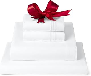Mellanni King Sheets Set - 4 PC Iconic Collection Bedding Sheets & Pillowcases - Hotel Luxury, Extra Soft, Cooling Bed Sheets - for Women, Men, Kids & Teens (King, White)