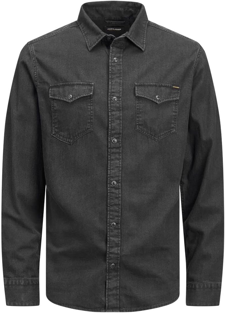 JACK & JONES Mens Long Sleeve Denim Shirt Top